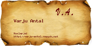 Varju Antal névjegykártya