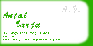 antal varju business card